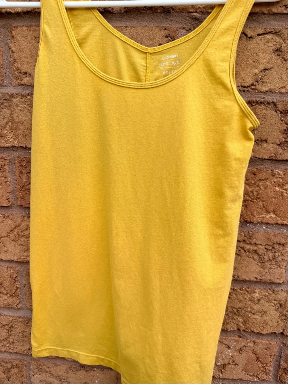 10/$25 • Old Navy First Layer Mellow Yellow Cotton Tank - Picture 2 of 3